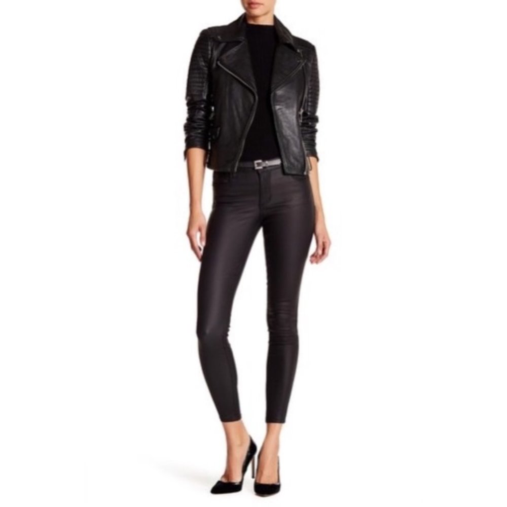 STS BLUE Cassie Coated Black Skinny Jeans Size 26